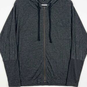 Men's Charcoal Zip-Up Hoodie Sweater